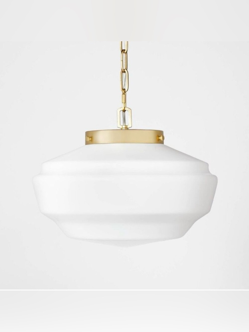 Milk Glass Pendant Ceiling Light Brass Finish -Hearth & Hand Magnolia